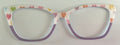 Wanda Topper, pastel hearts/purple split with glitter