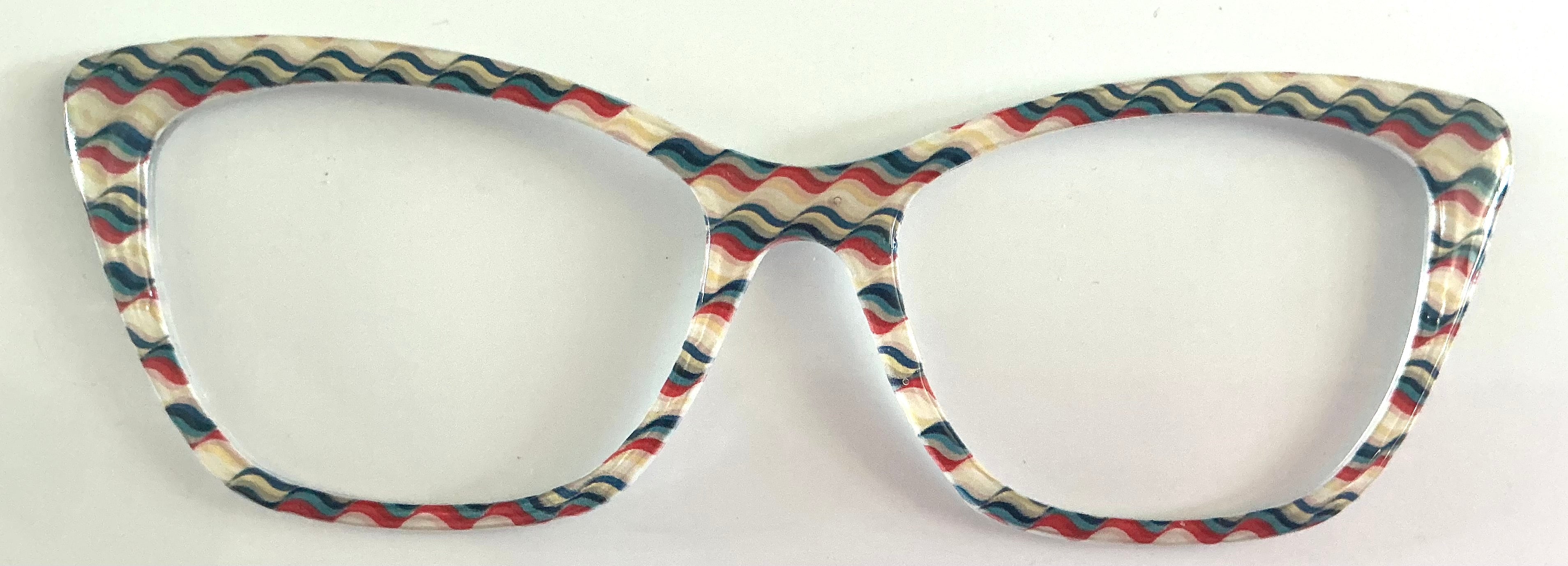 Wanda Topper, red, white, and blue waves