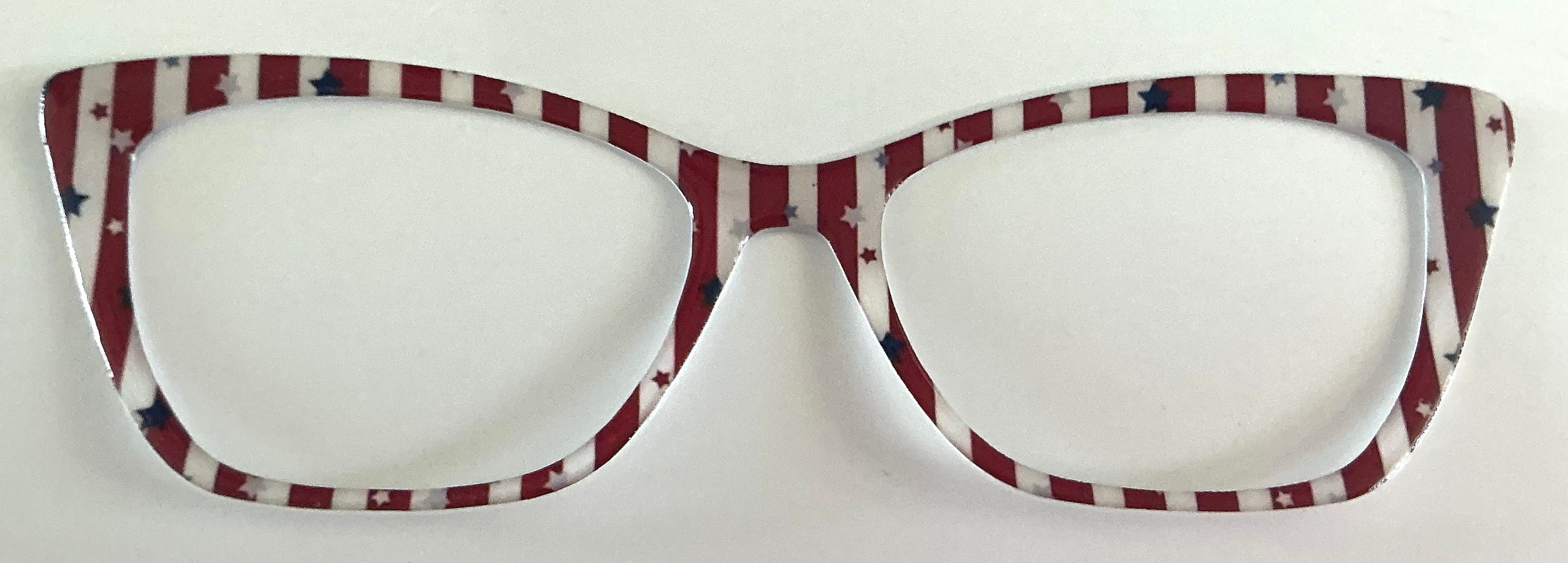 Wanda Topper; red and white stripes with blue stars