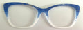 Wanda Topper; blue to white fade with gold streaks