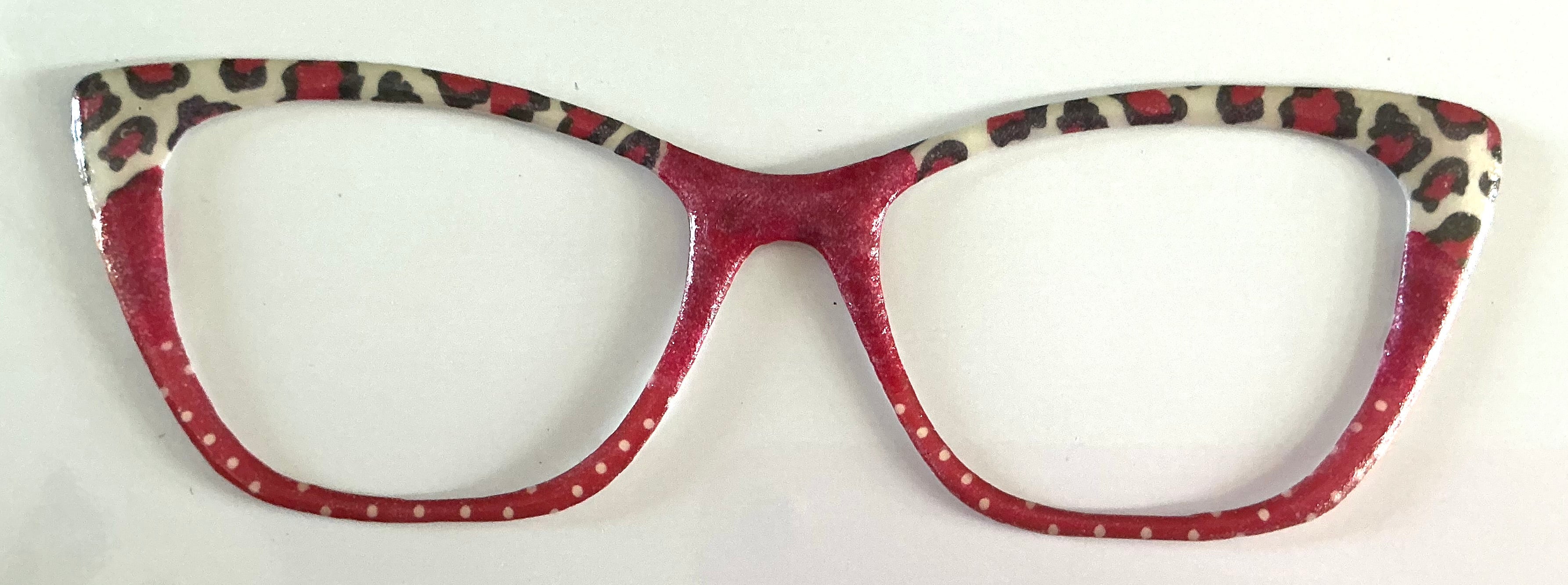 Wanda Topper; pink/animal print/polka dot