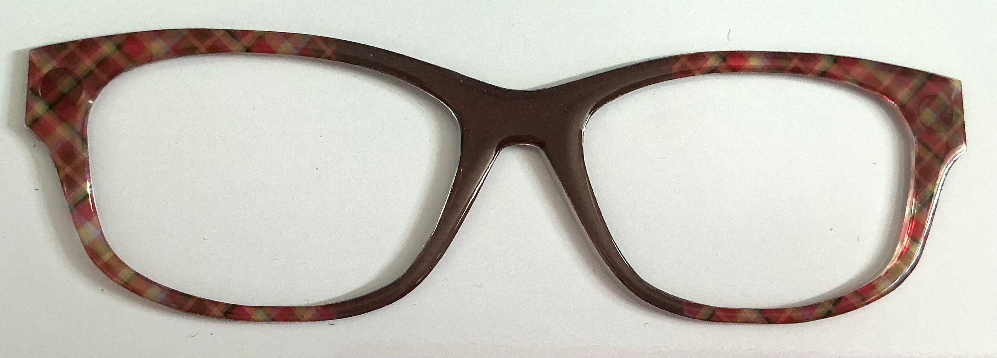 Addison Topper; Shan's Toppers and Precuts; translucent brown/plaid vertical split