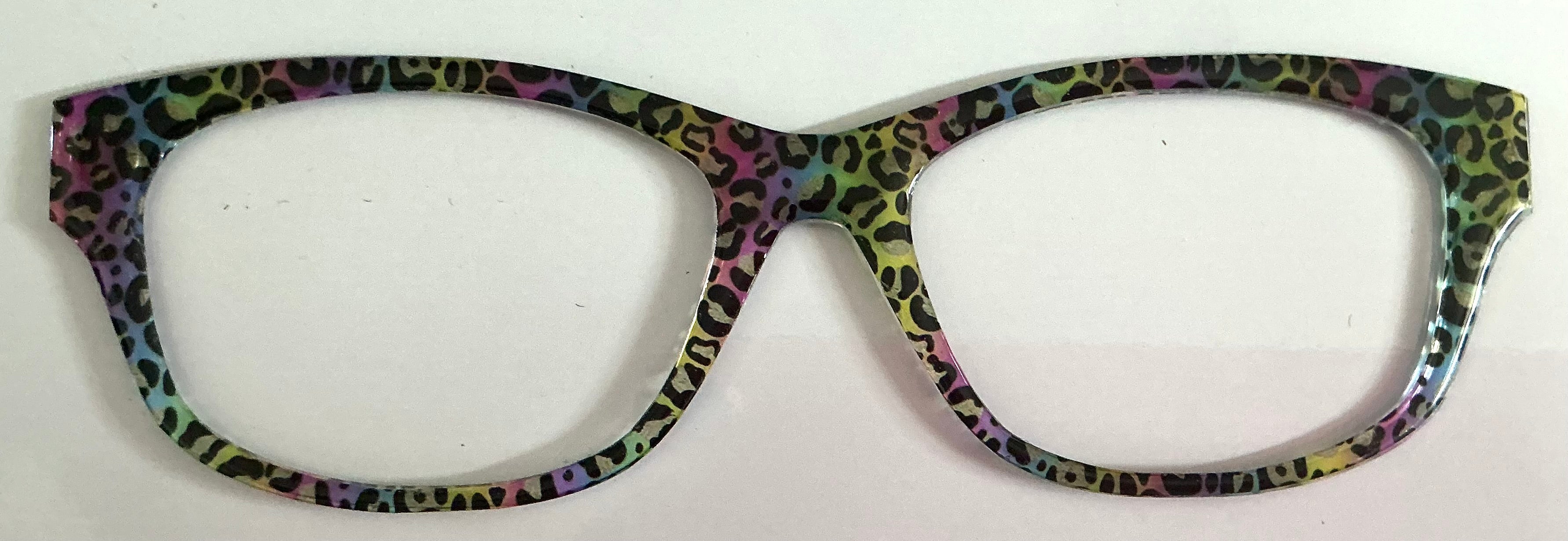 Addison Topper; Shan's Toppers and Precuts; semi-translucent rainbow cheetah