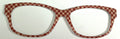 Addison Topper; red and cream plaid