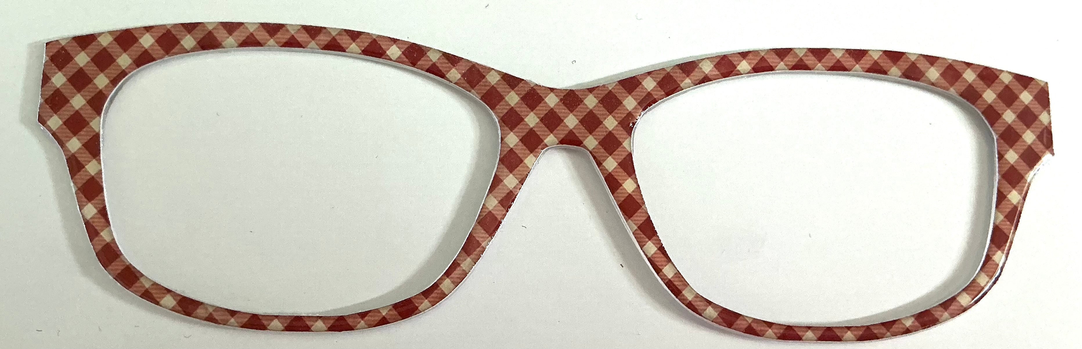 Addison Topper; red and cream plaid