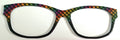 Addison Topper; rainbow checkered black fade