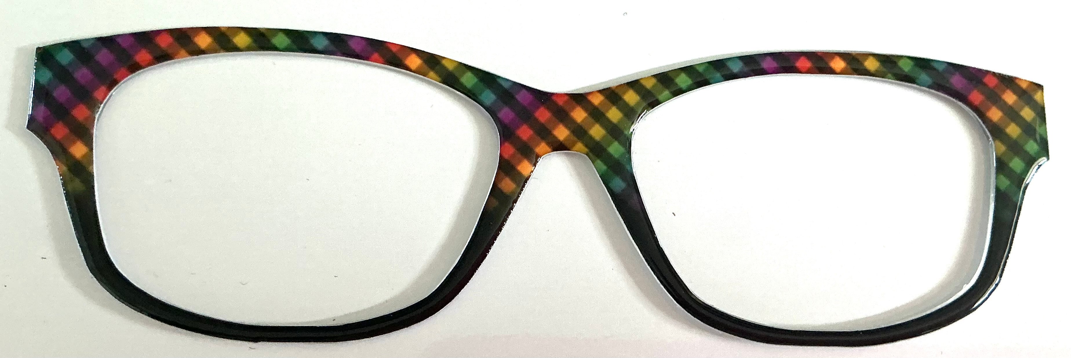 Addison Topper; rainbow checkered black fade