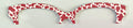 Quinn Brow Topper; metal; red/pink cow print
