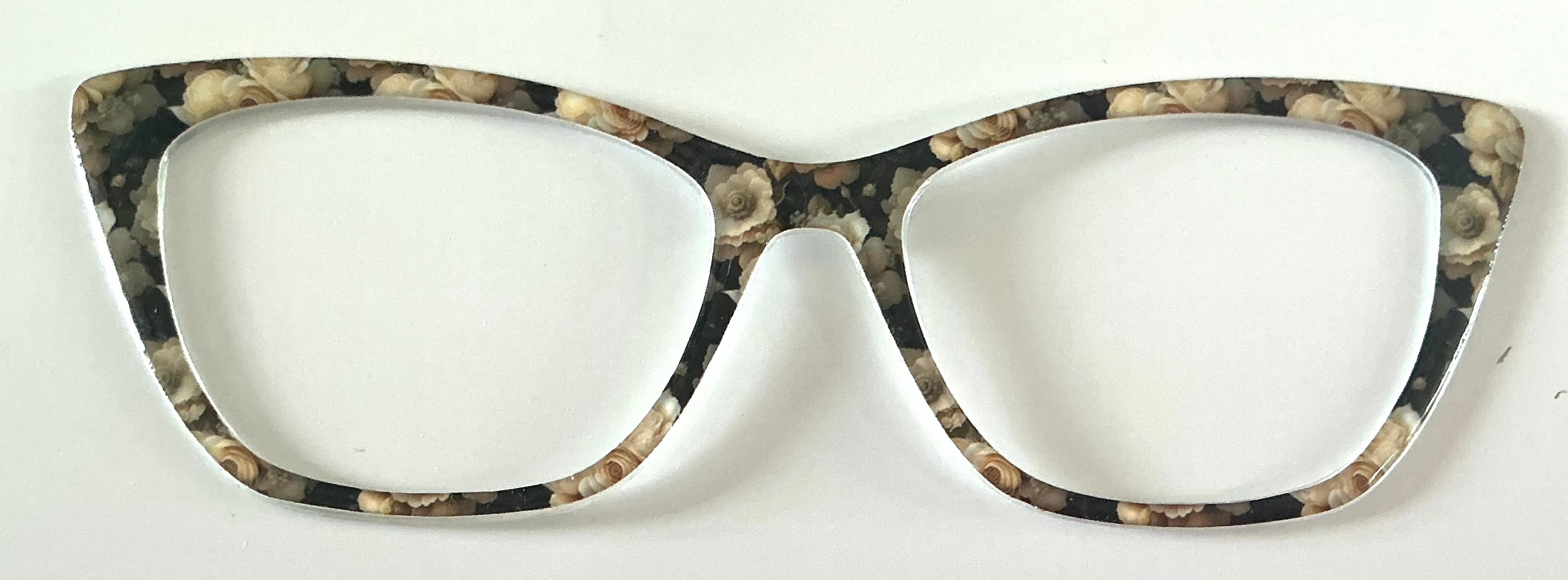 Wanda Topper; Ivory flowers on black
