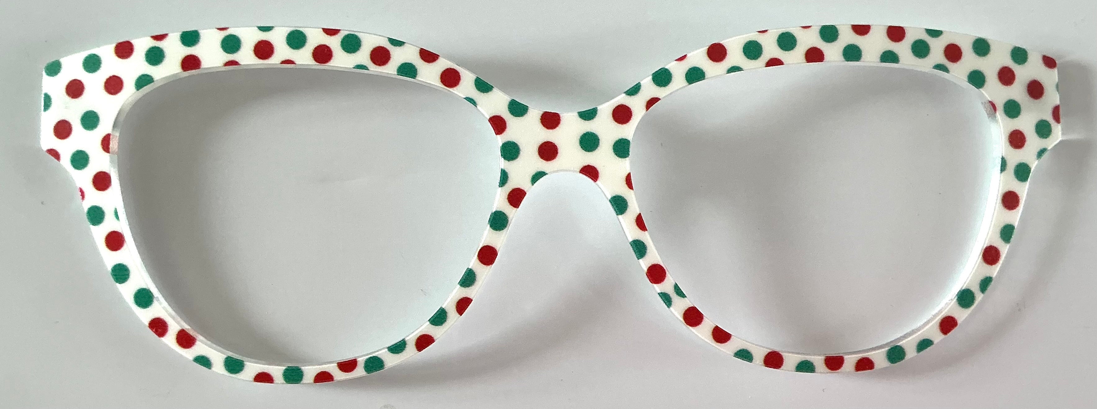 PAIR Quinn Topper; green and red polka dots