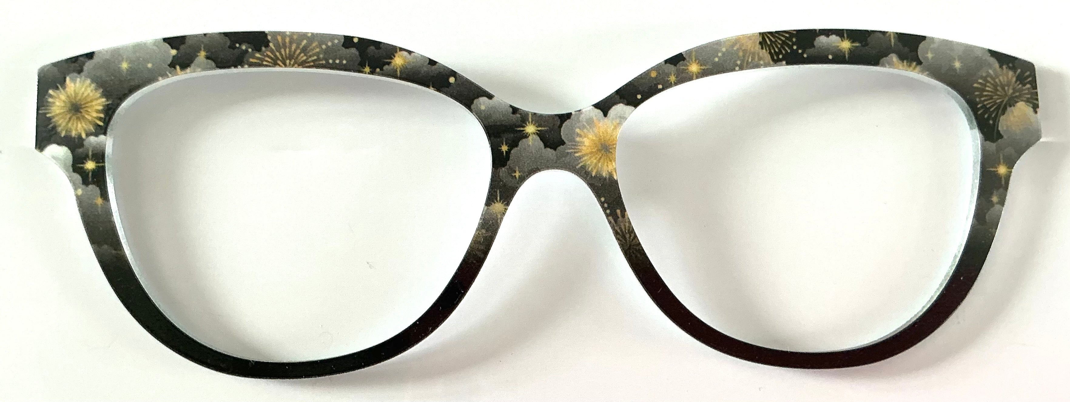PAIR Quinn Topper; gold fireworks to black fade