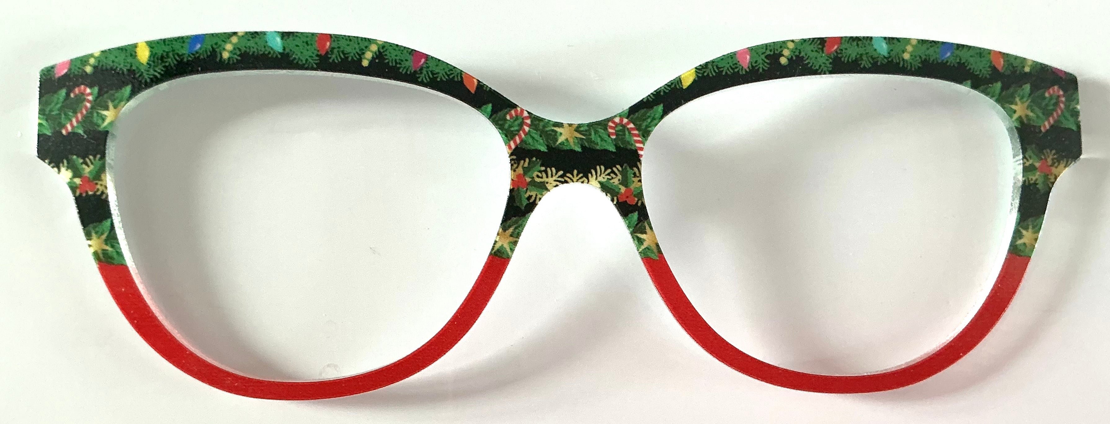 PAIR Quinn Topper; Christmas garland to red split