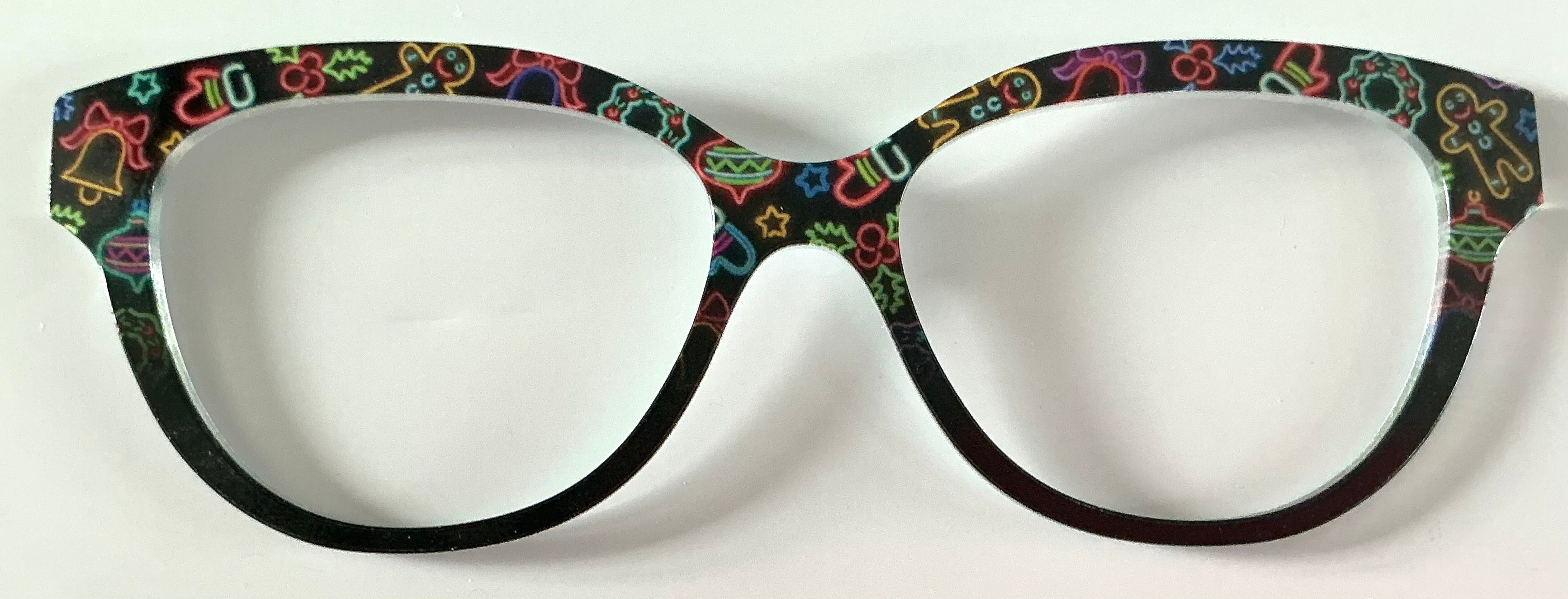 PAIR Quinn Topper; Christmas neon lights/black split