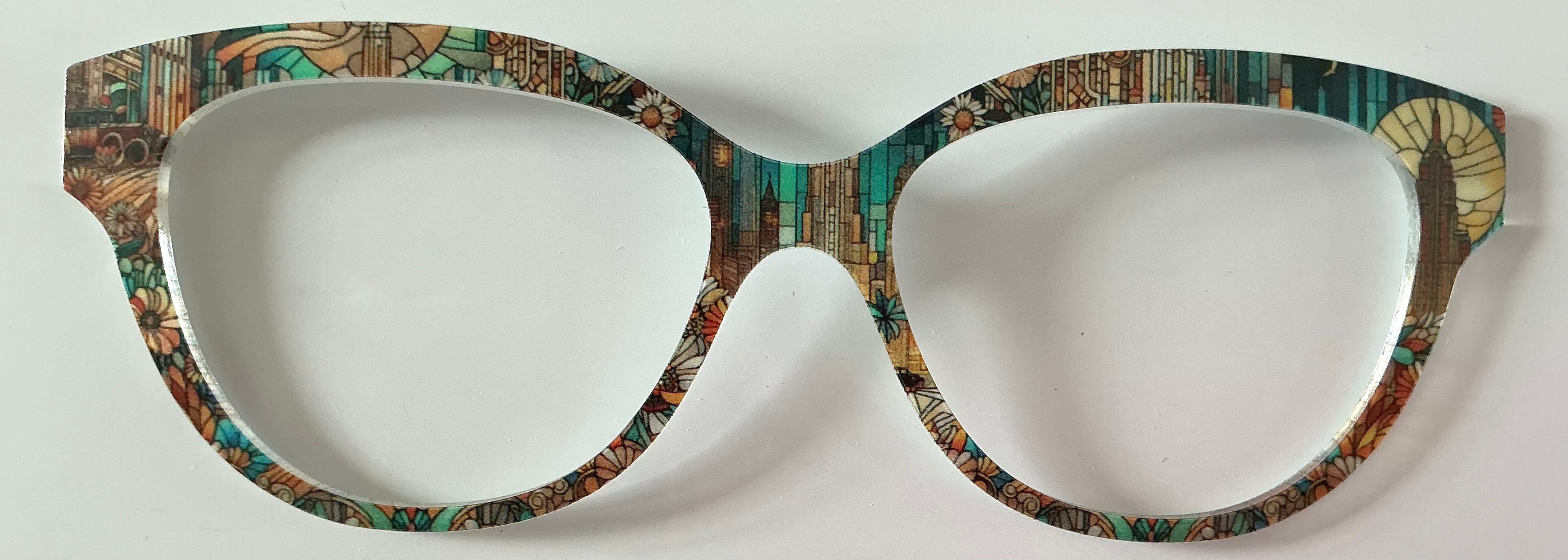 PAIR Quinn Topper; stained glass city skyline