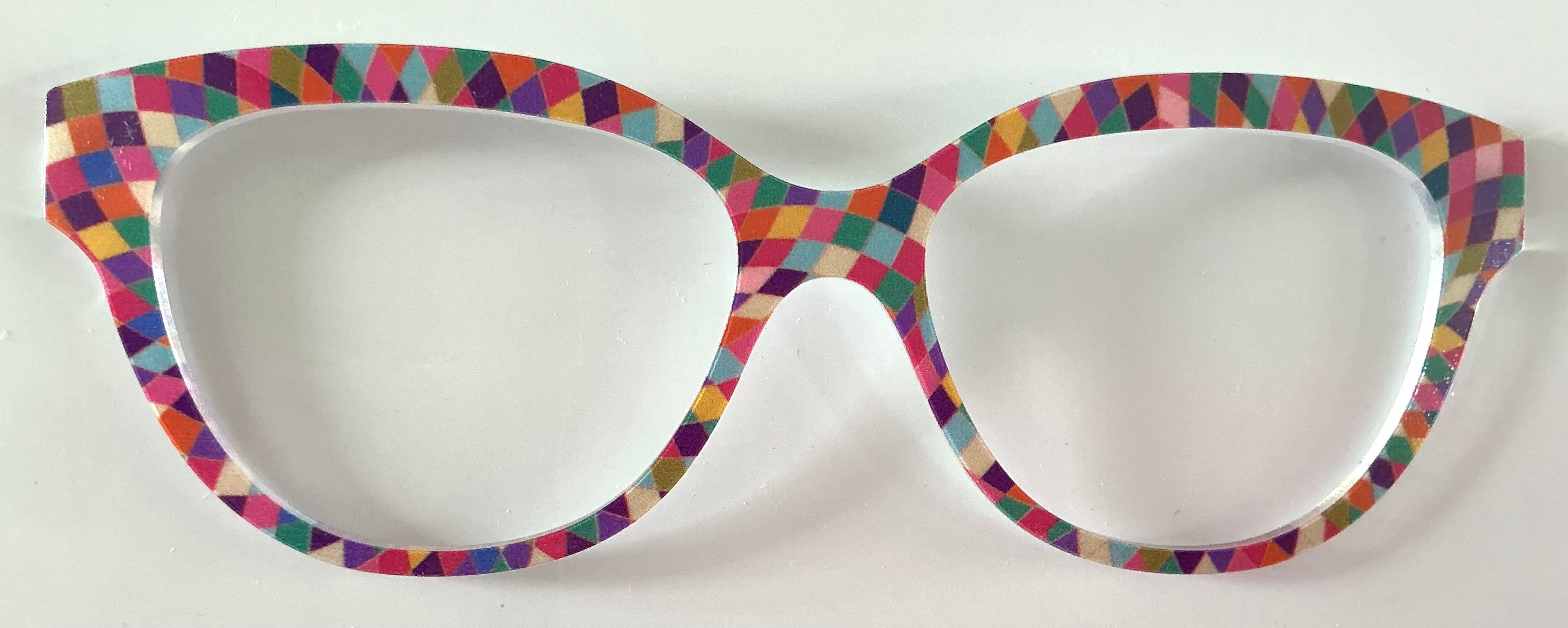 PAIR Quinn Topper; multicolored diamonds