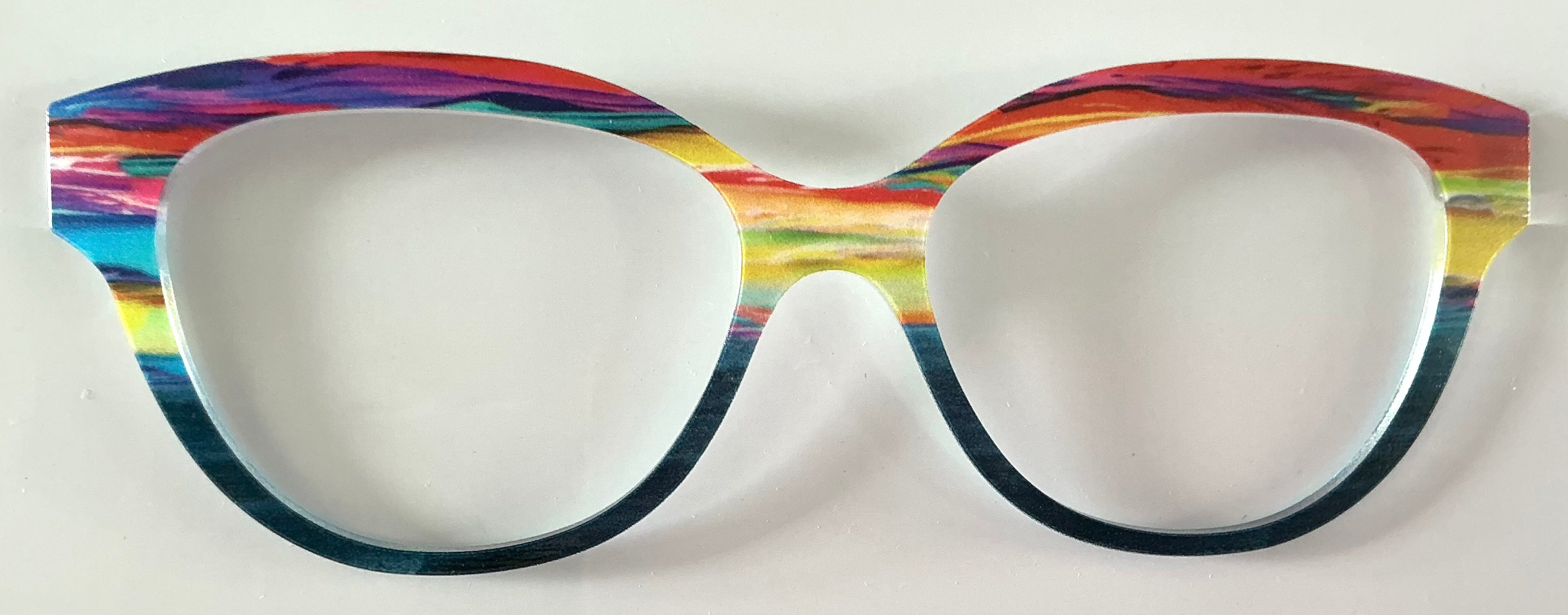 PAIR Quinn Topper; rainbow brushstroke fade