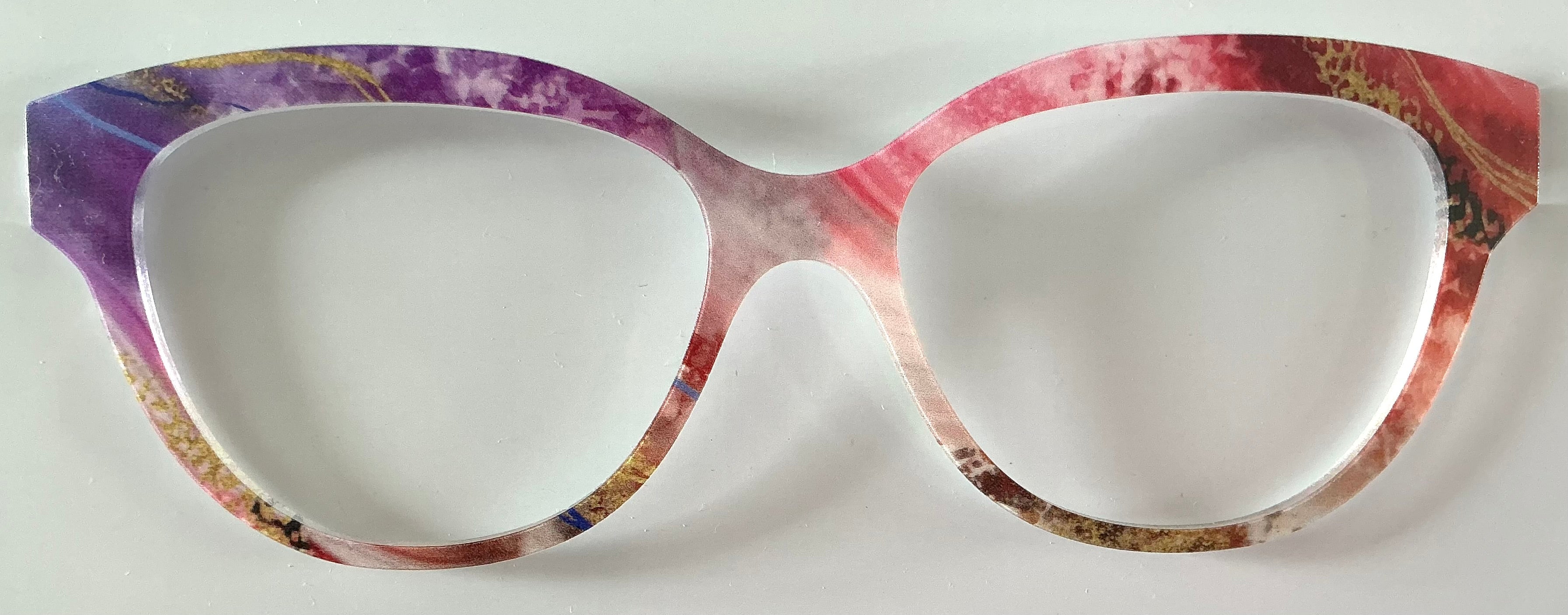 PAIR Quinn Topper; pink and purple with gold streaks