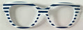 PAIR Quinn Topper; Navy and white stripes