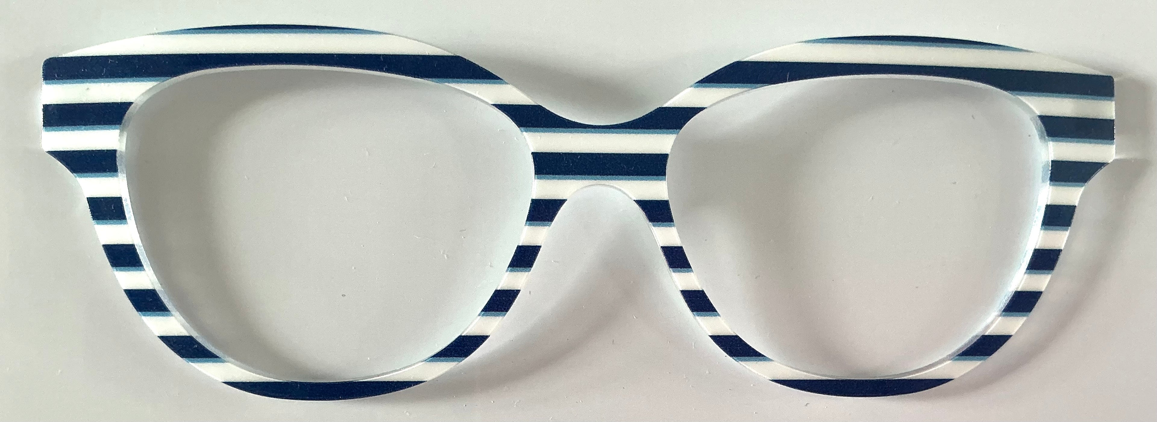 PAIR Quinn Topper; Navy and white stripes