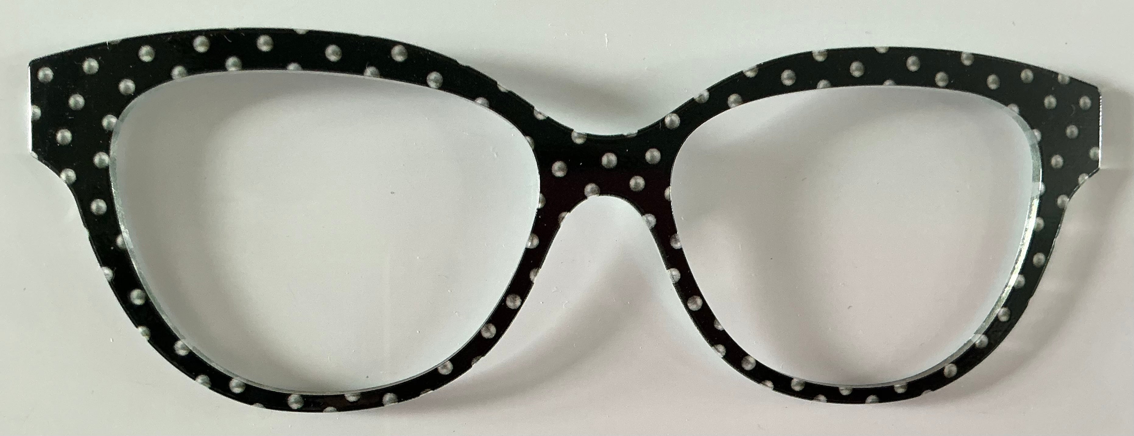 PAIR Quinn Topper; silver dots on black