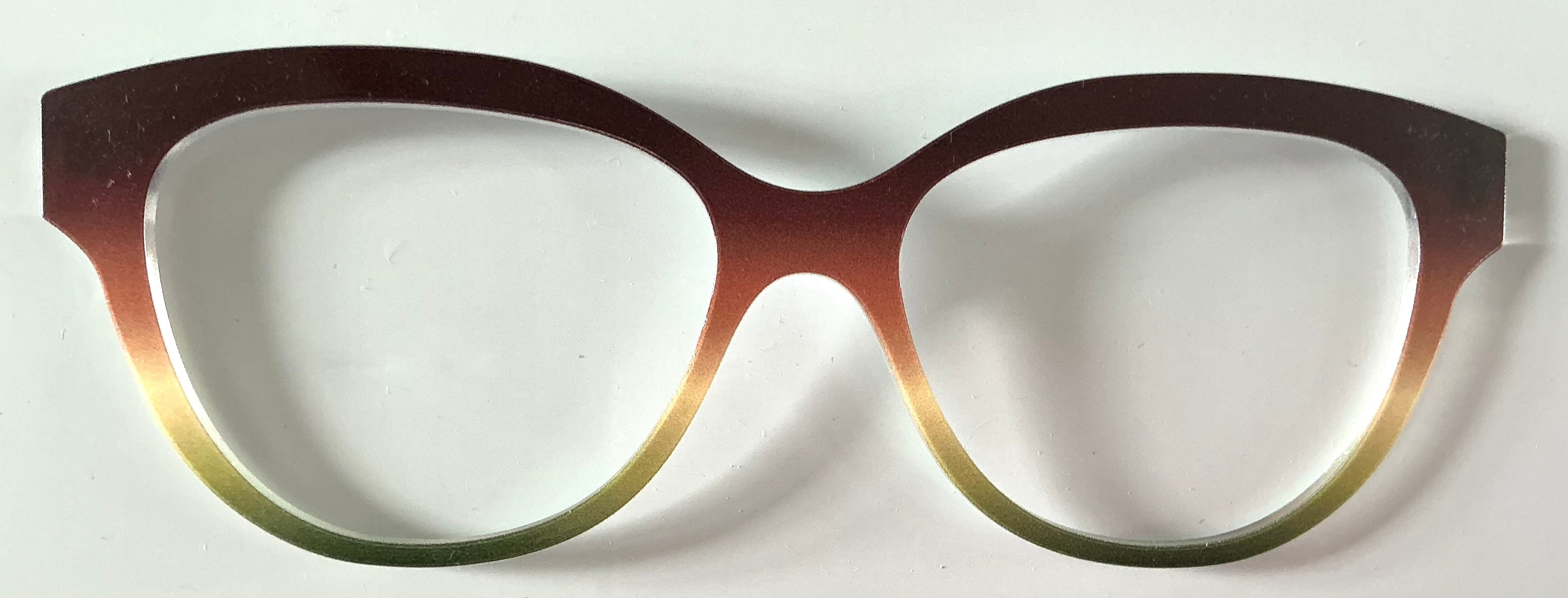 PAIR Quinn Topper; burgundy/green/cream gradient