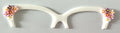 Quinn Brow Topper; delicate flowers on white