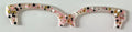 Quinn Brow Topper; pink/black/pink dots on clear