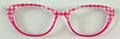 PAIR Ella Topper; pink and white checkered fade