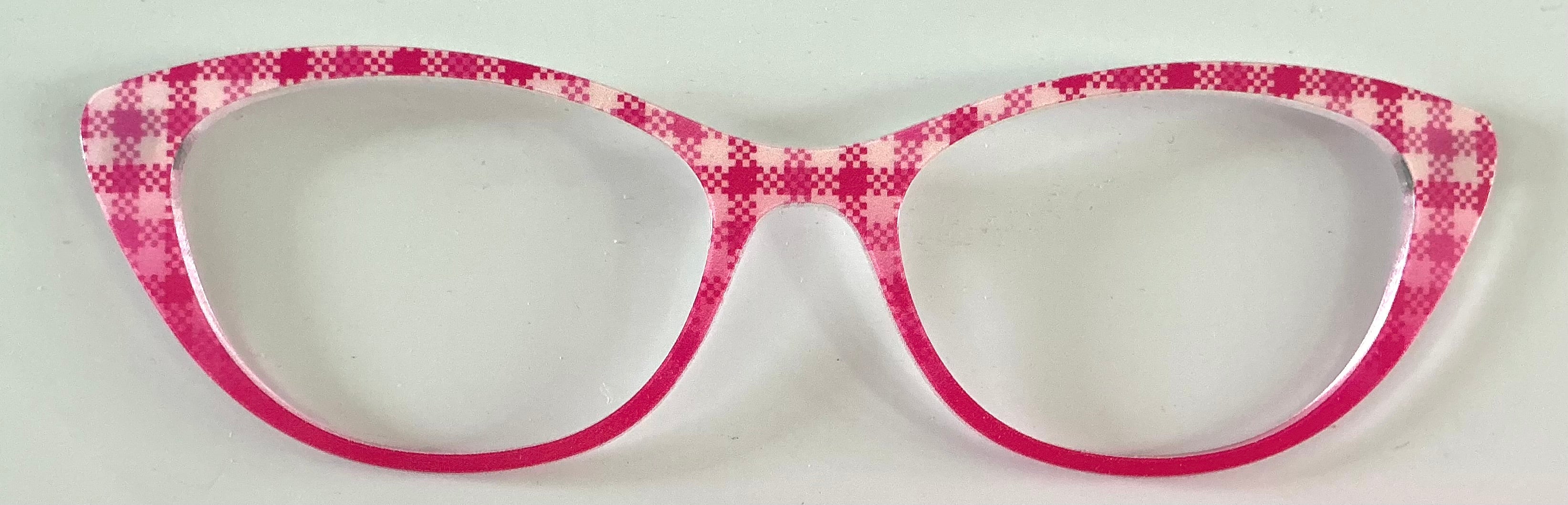 PAIR Ella Topper; pink and white checkered fade