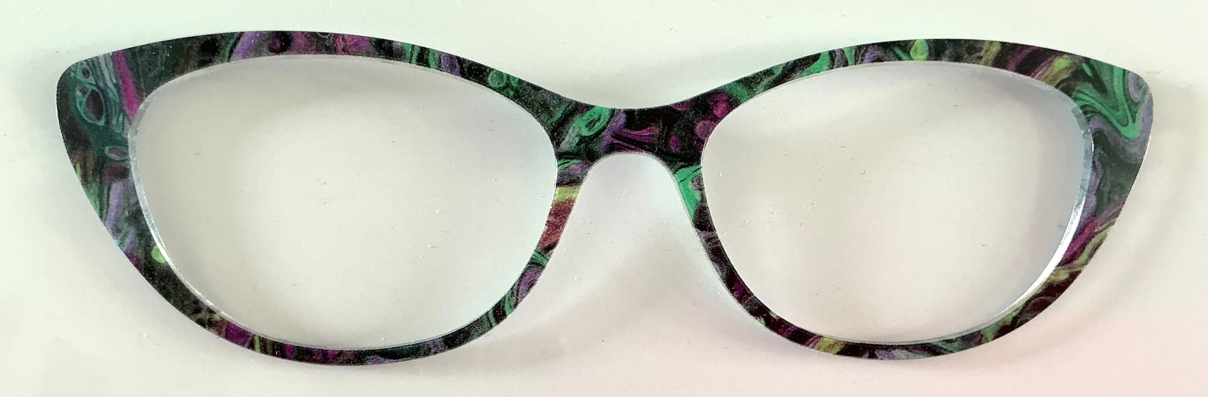 PAIR Ella Topper; purple/green/black paint swirls