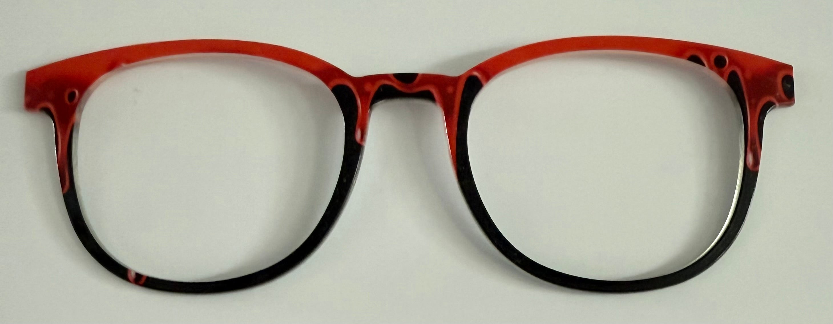 PAIR Reese Topper; red to navy paint drip