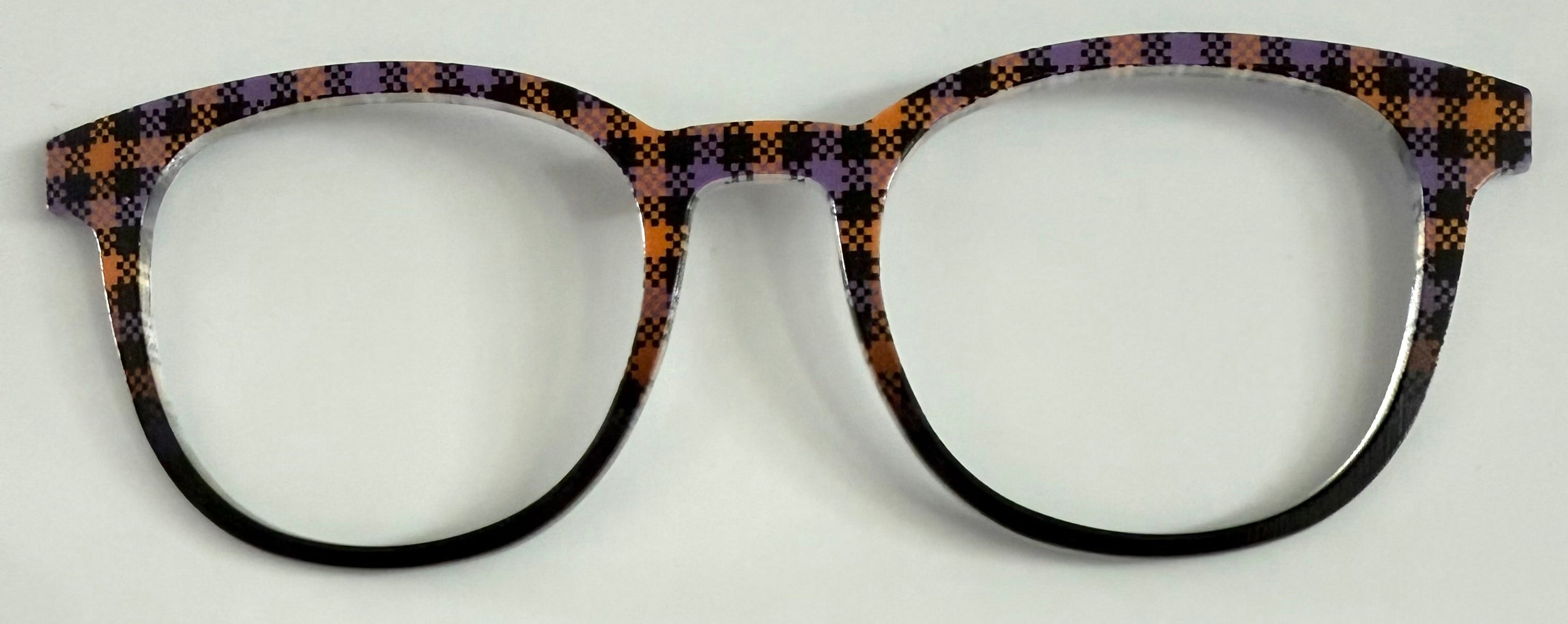 PAIR Reese Topper; orange and purple checkered to black fade