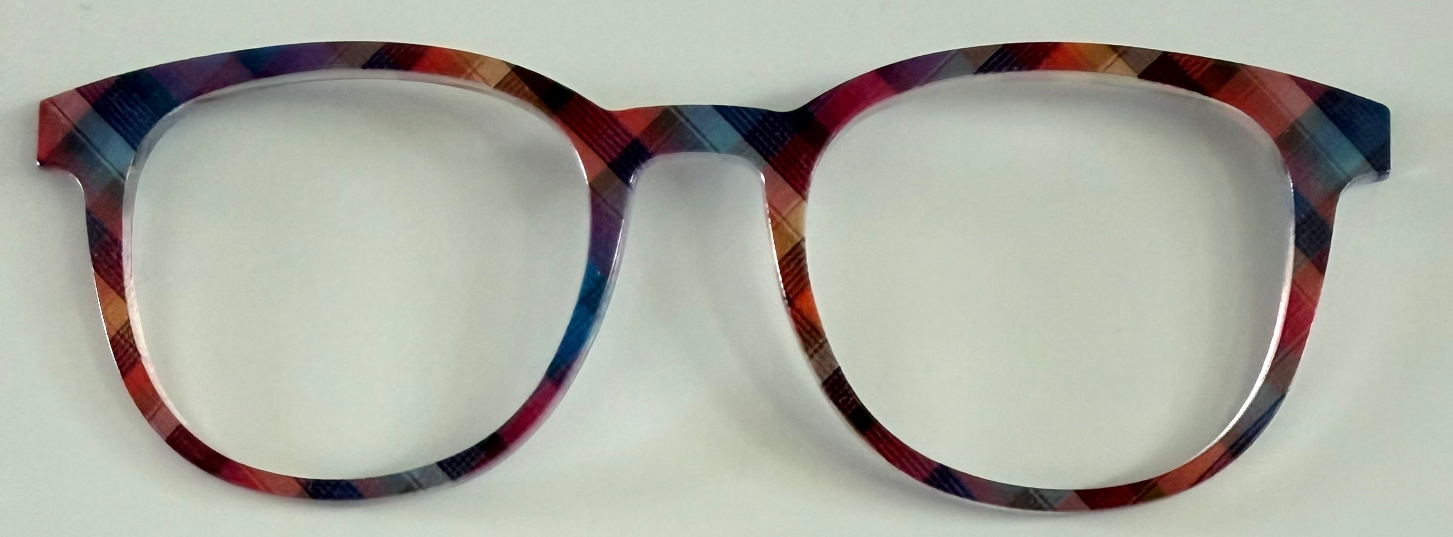 PAIR Reese Topper; dark plaid with orange and blue
