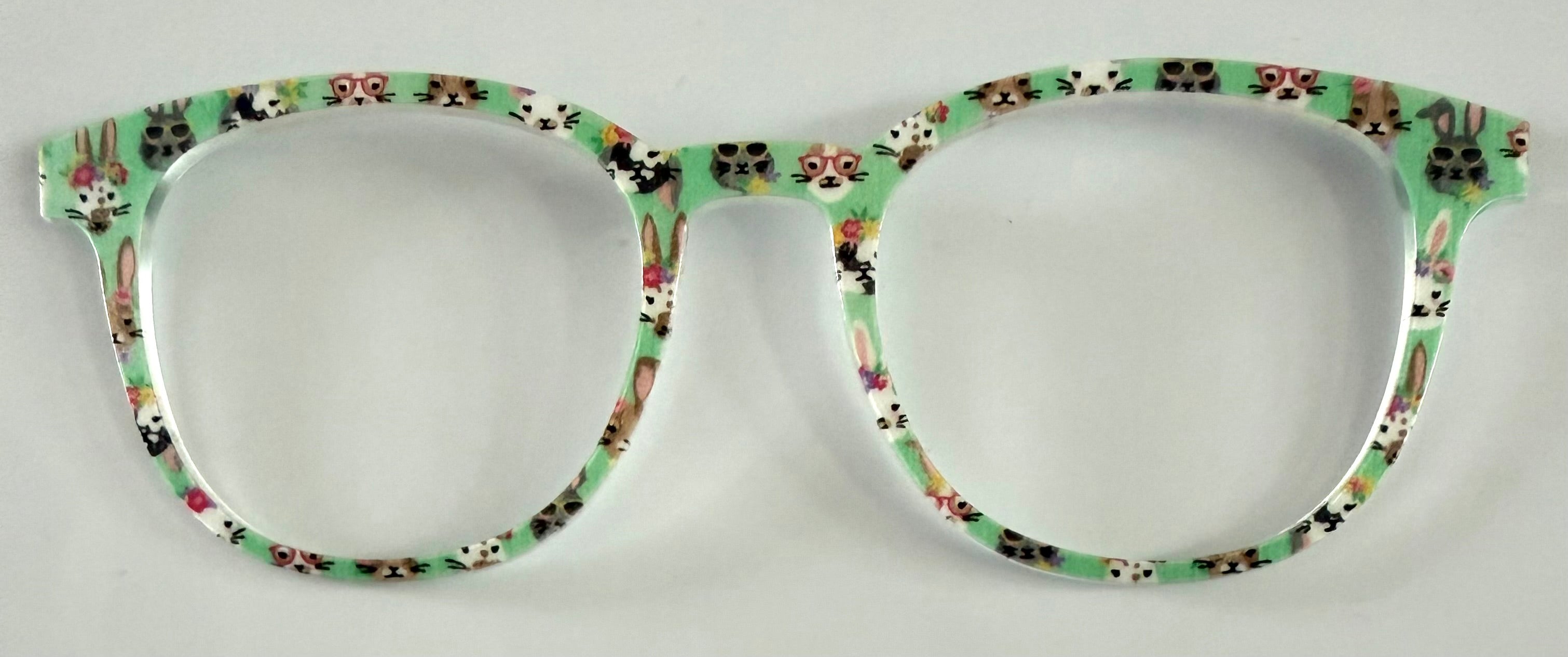 PAIR Reese Topper; rabbits on aqua