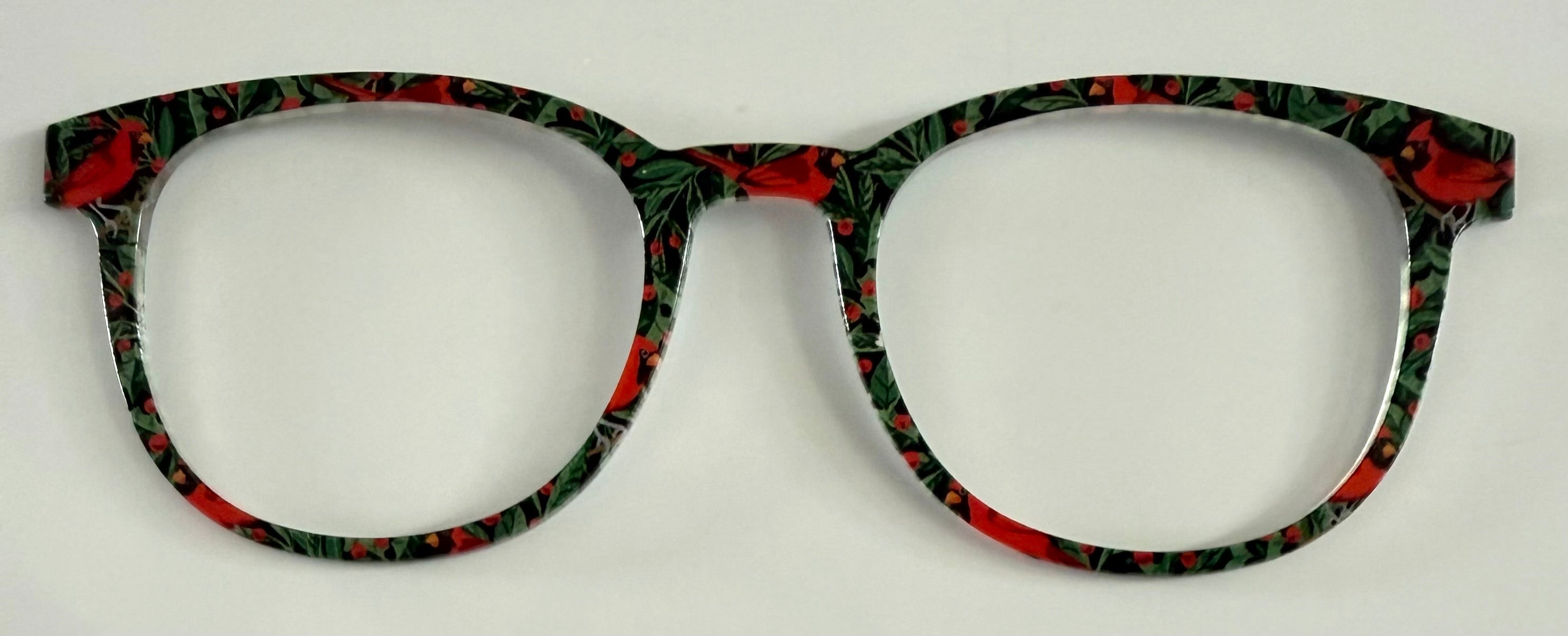 PAIR Reese Topper; red Cardinals on black