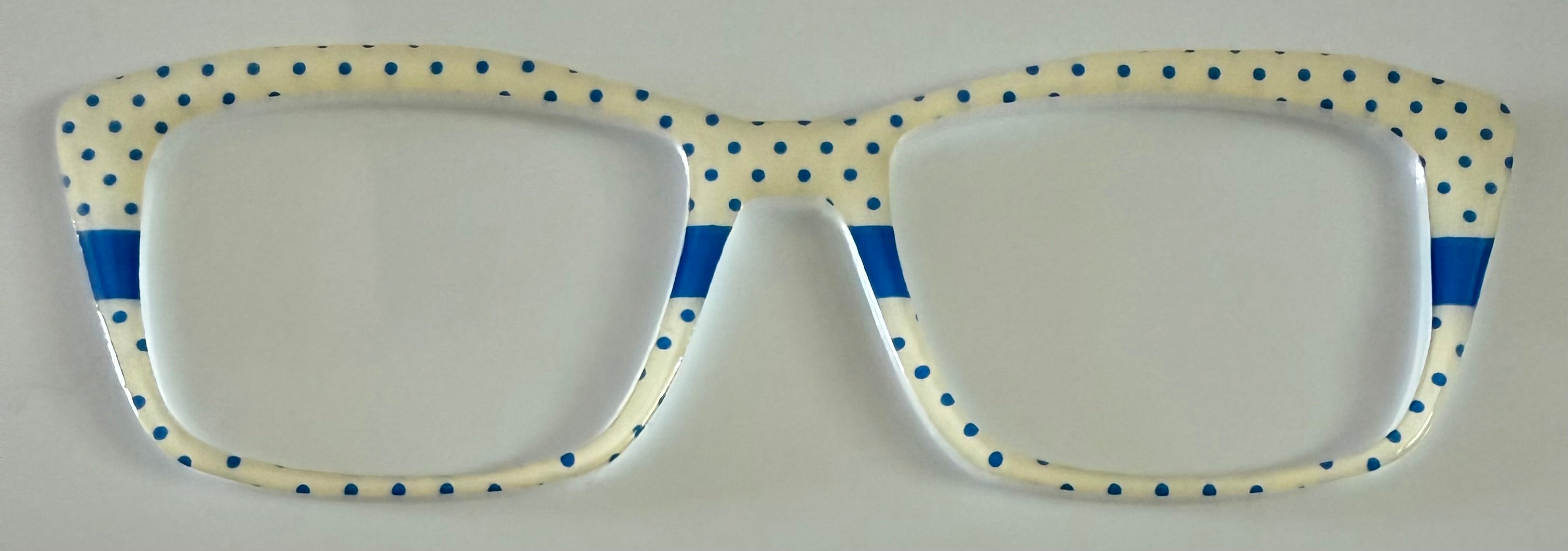 Kirby Topper; hybrid; blue polka dots with stripe