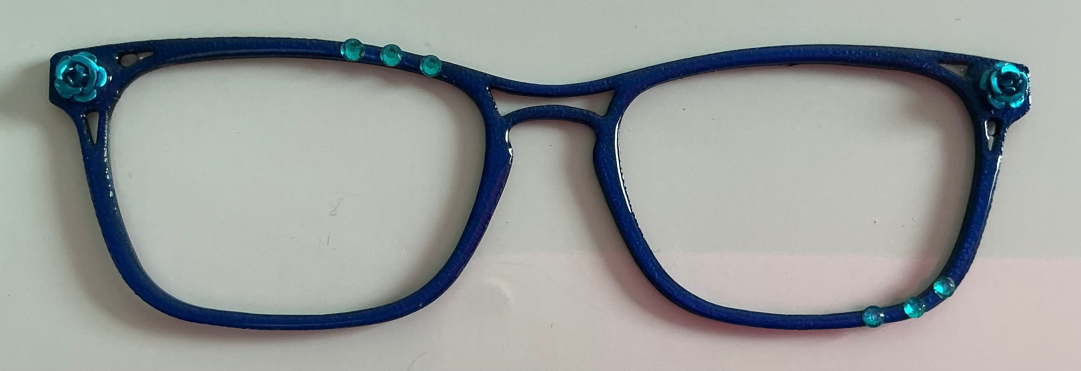 Casper Topper, blue glimpse with blue rose charms, Mel’s sparkles