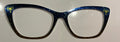 Wanda Topper, metal, Menorrah on blue sparkles