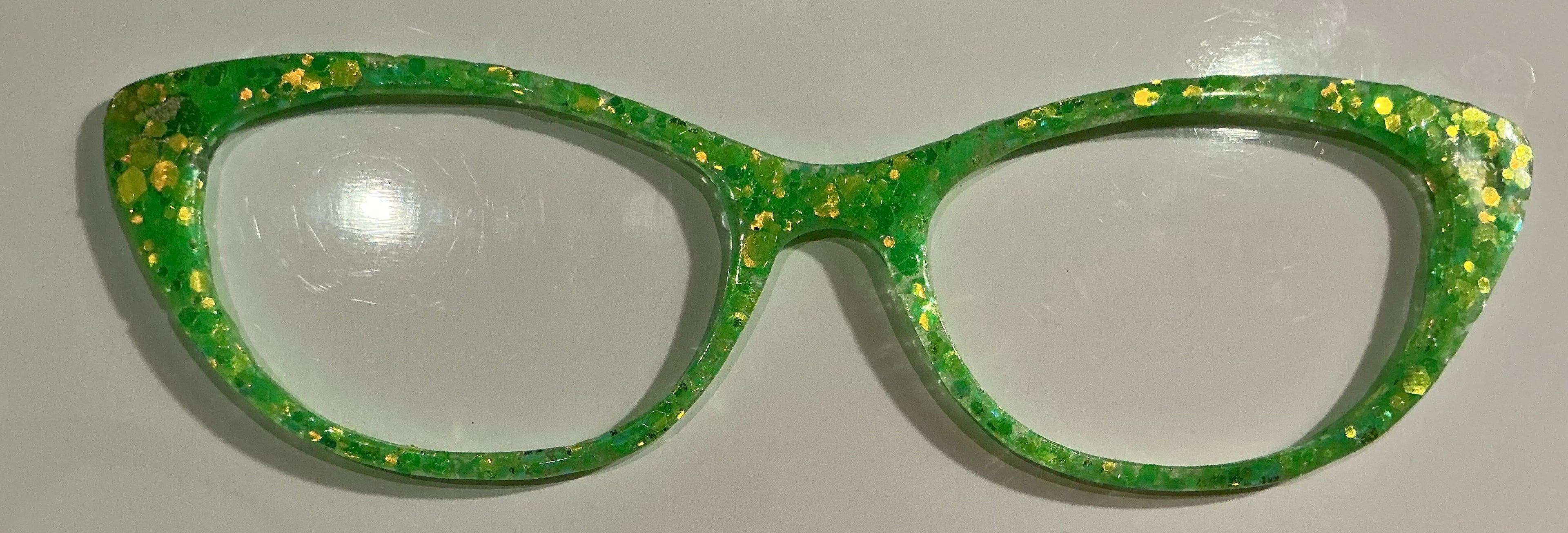 Ella Topper;lime green glitter