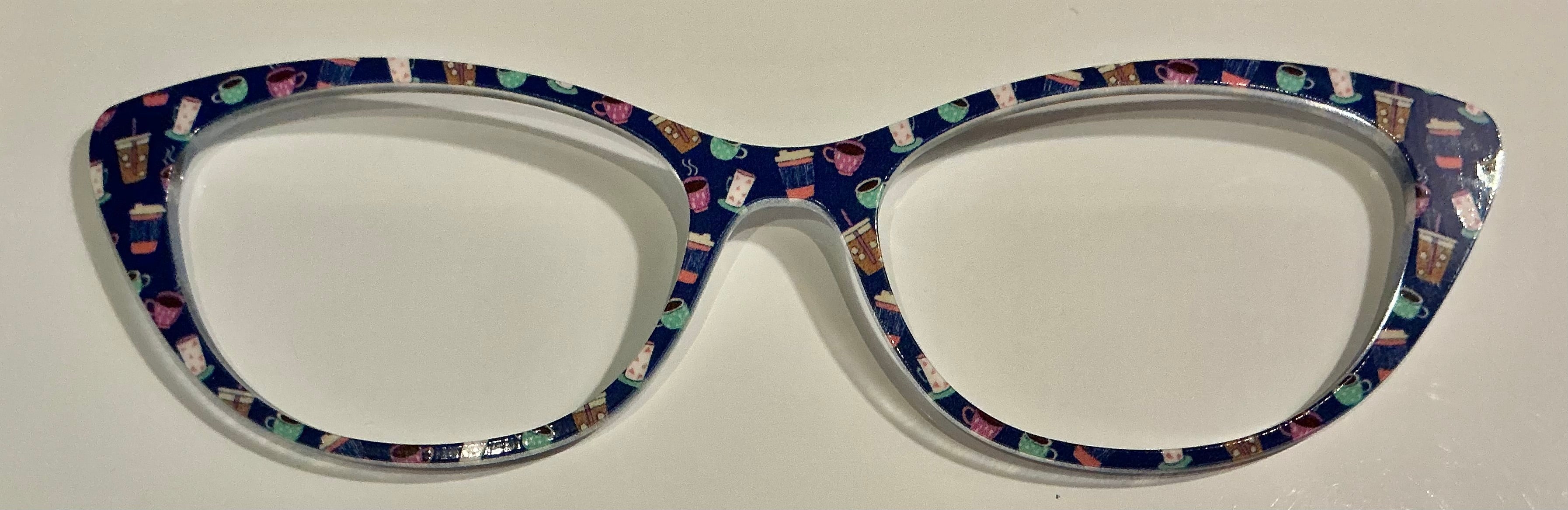 PAIR Ella Topper; coffee pattern on navy
