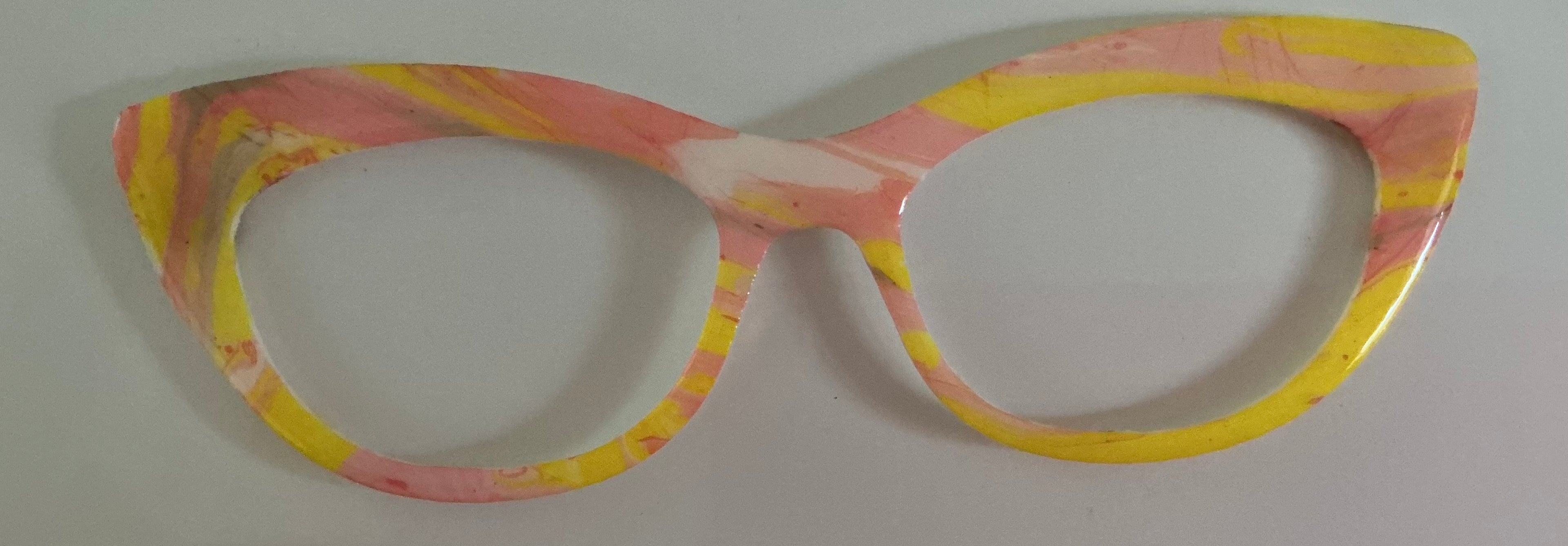 Ella Topper; yellow, peach, and white swirl