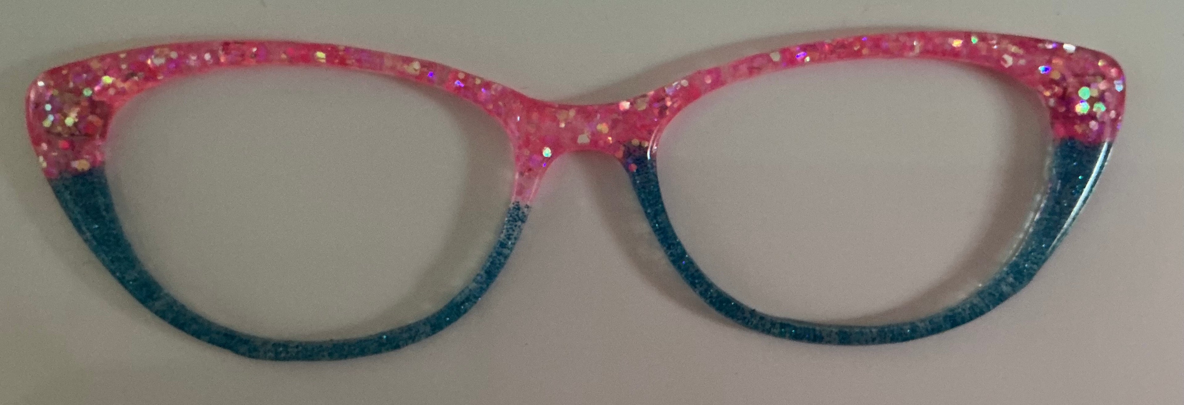 Ella Topper; pink/blue glitter split