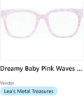 Resin Murphy Topper; Lea's Metal Treasures; Dreamy Baby Pink Waves