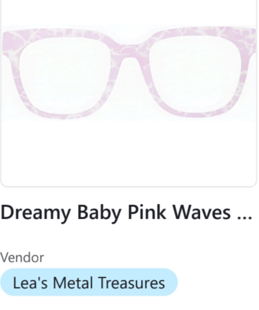 Resin Murphy Topper; Lea's Metal Treasures; Dreamy Baby Pink Waves