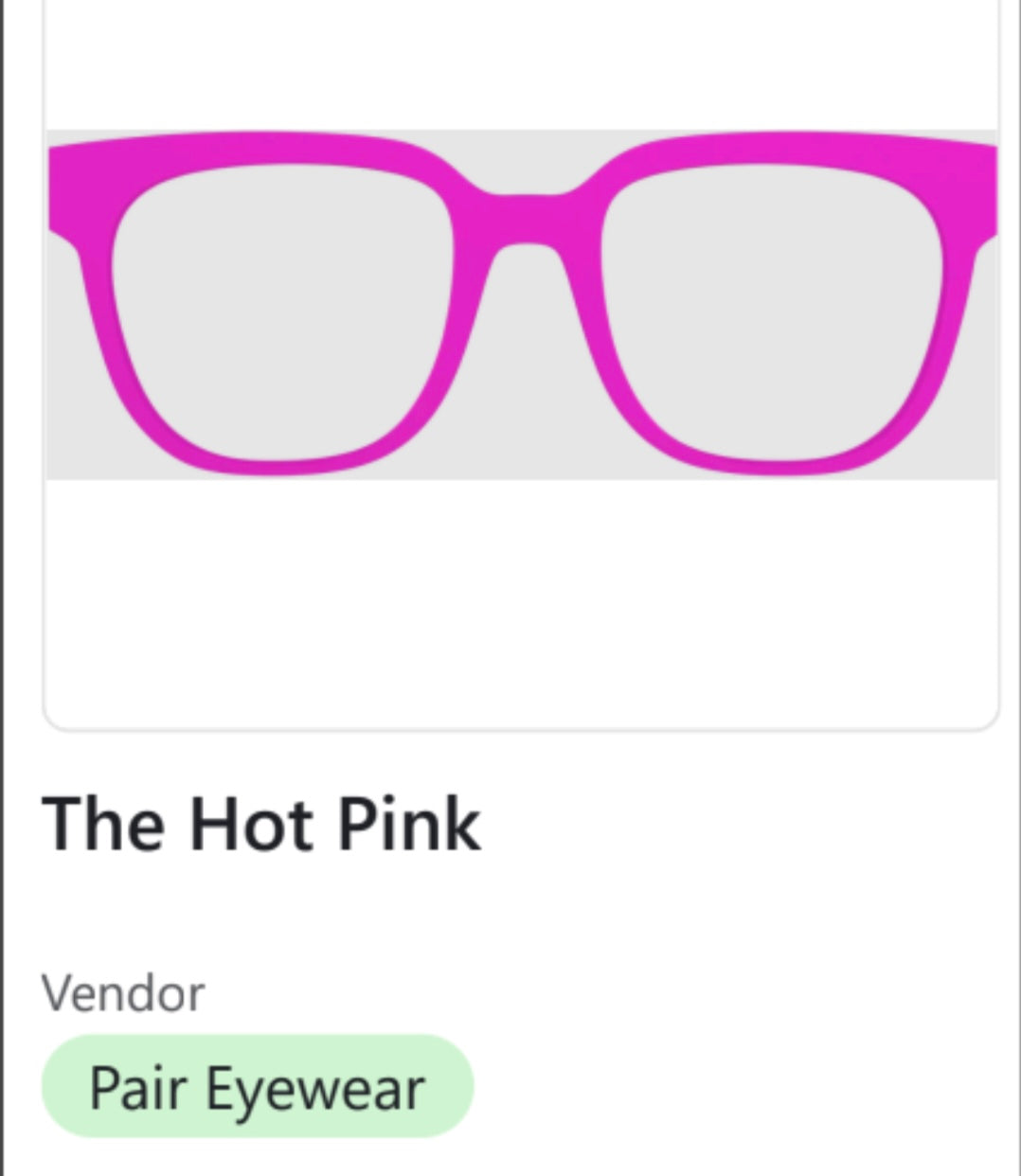 PAIR Murphy Topper;  The Hot Pink