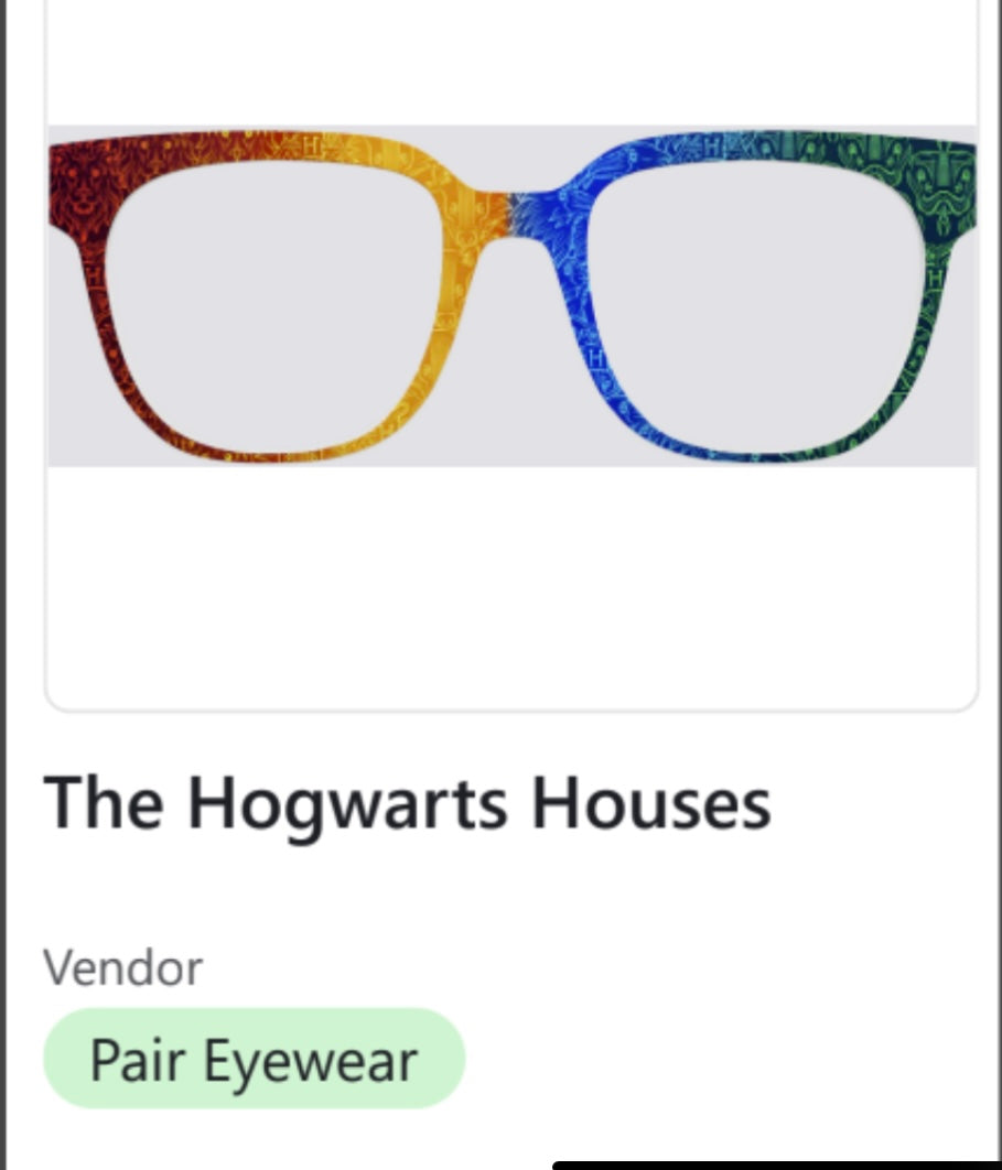 PAIR Murphy Topper;  The  Hogwarts Houses