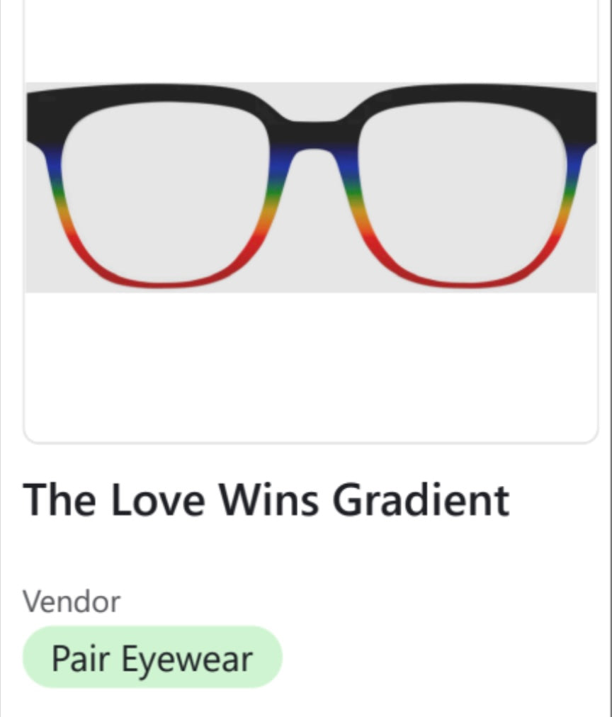 PAIR Murphy Topper;  The Love Wins Gradient