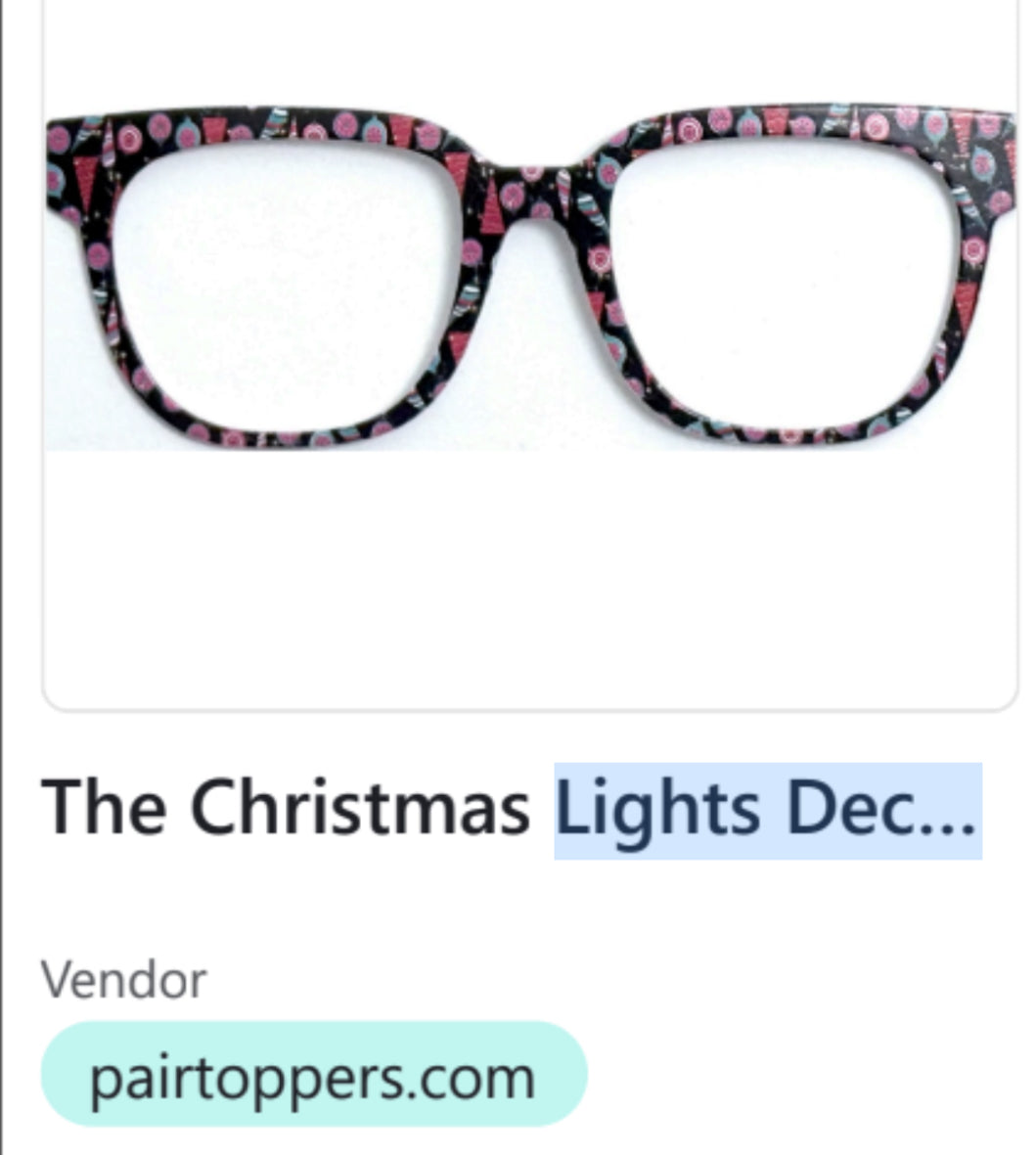 Pairtoppers Murphy Topper; The Christmas Lights