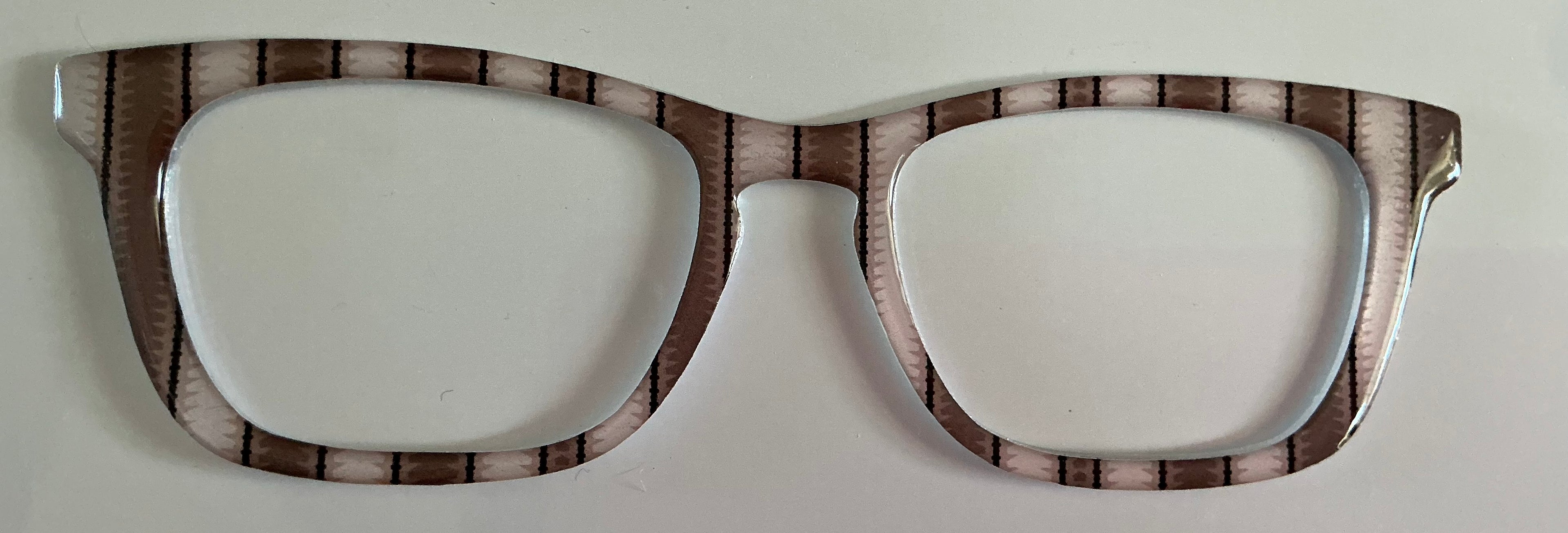 Casper Topper; brown and white vertical stripe