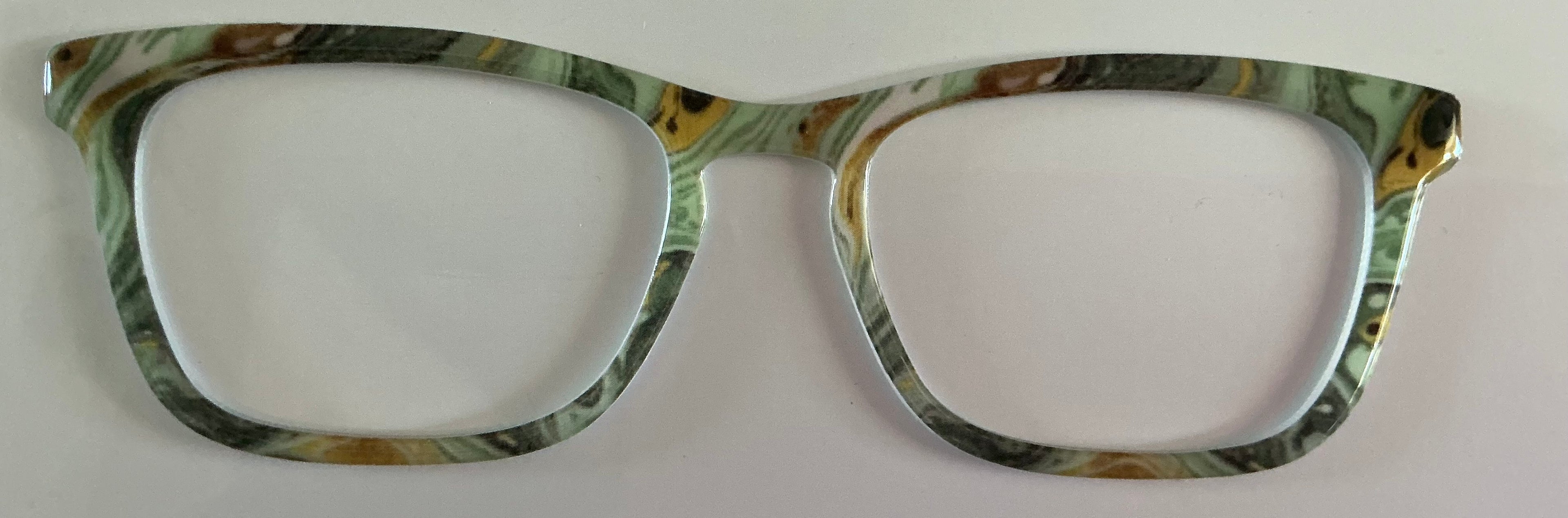 Casper Topper; green and gold swirls